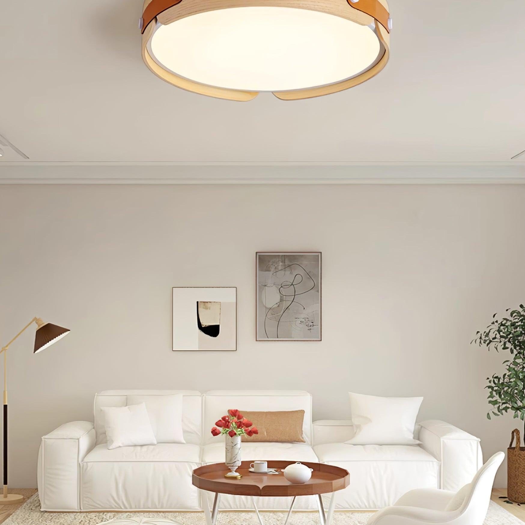 Echo Modern Minimalist Wood Ceiling Light - Neutral Decor