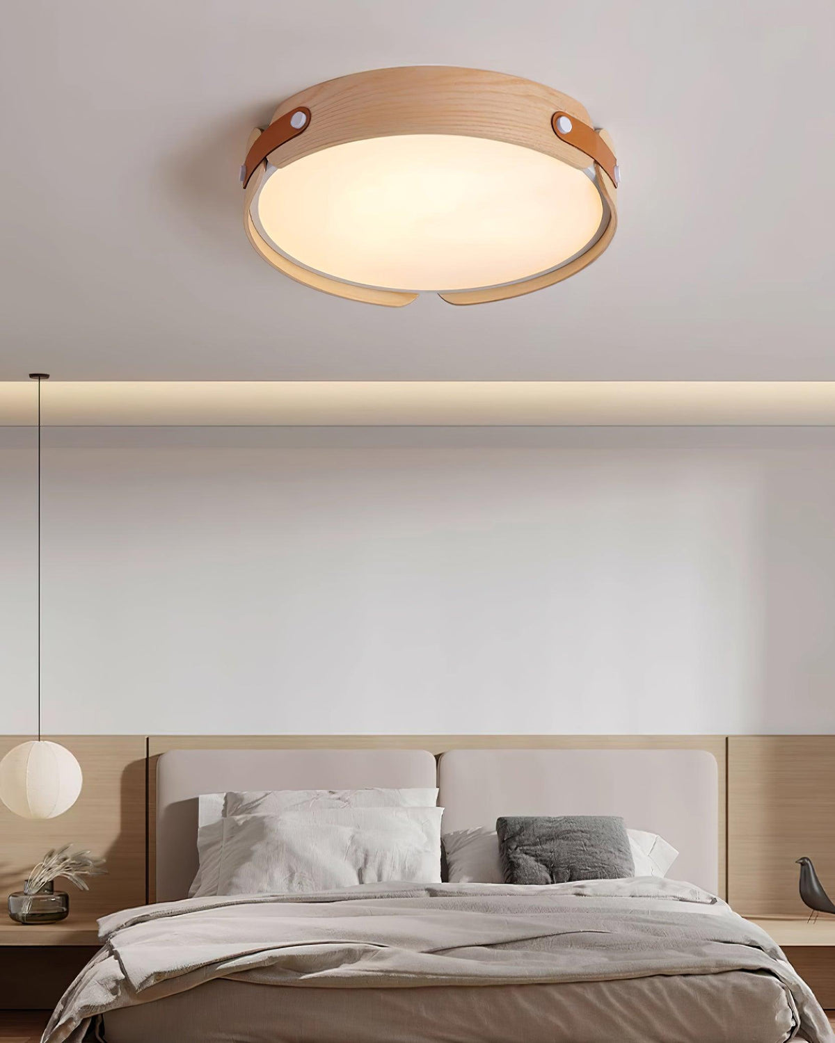 Rosestead Wood Flush Mount Ceiling Light