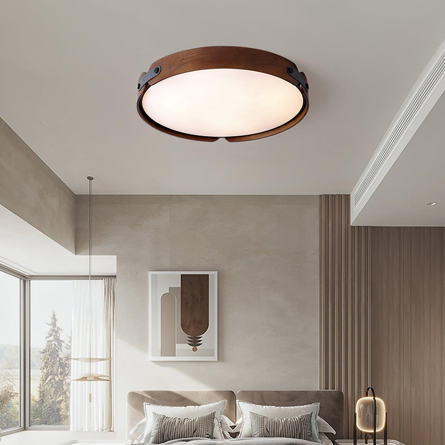 Rosestead Wood Flush Mount Ceiling Light