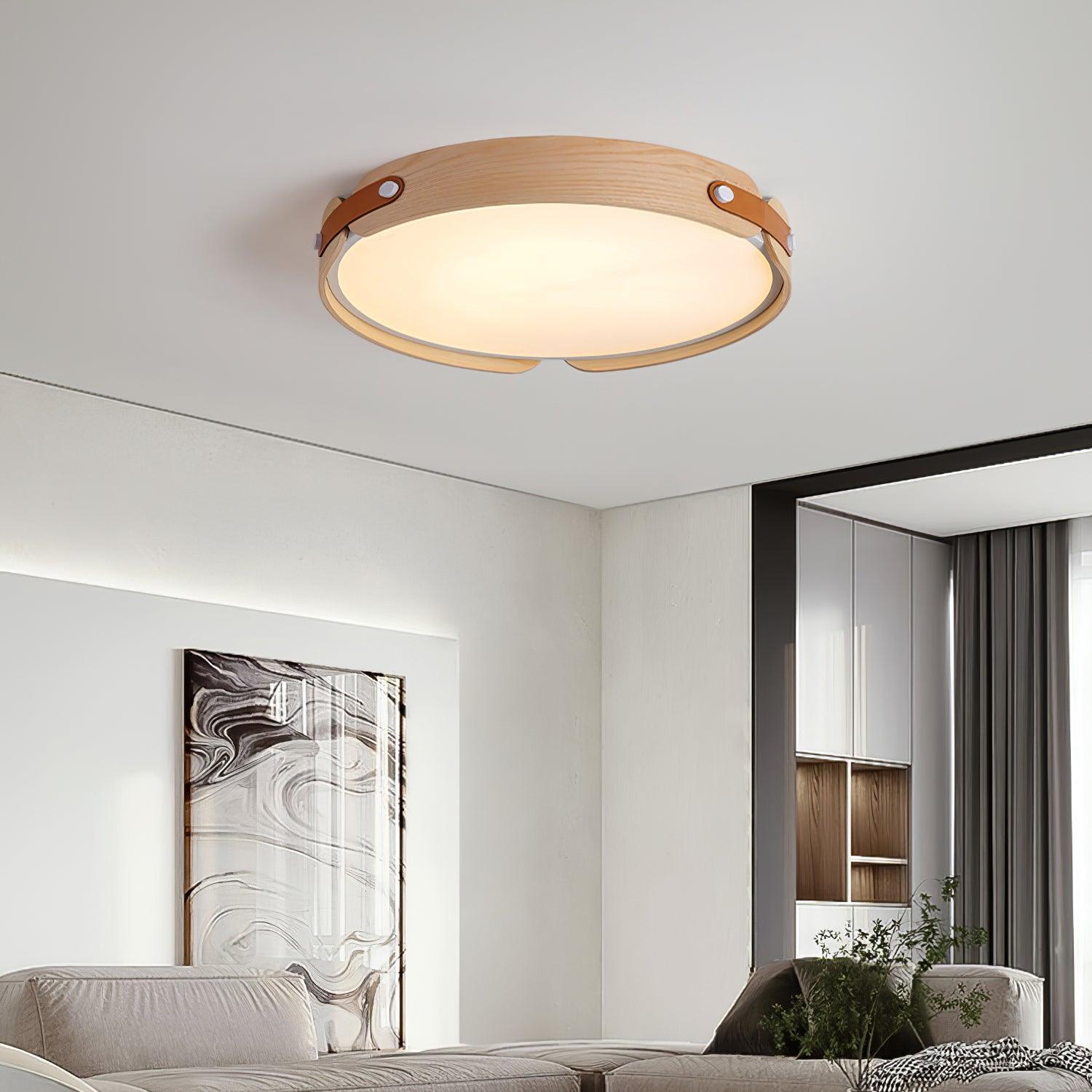Rosestead Wood Flush Mount Ceiling Light