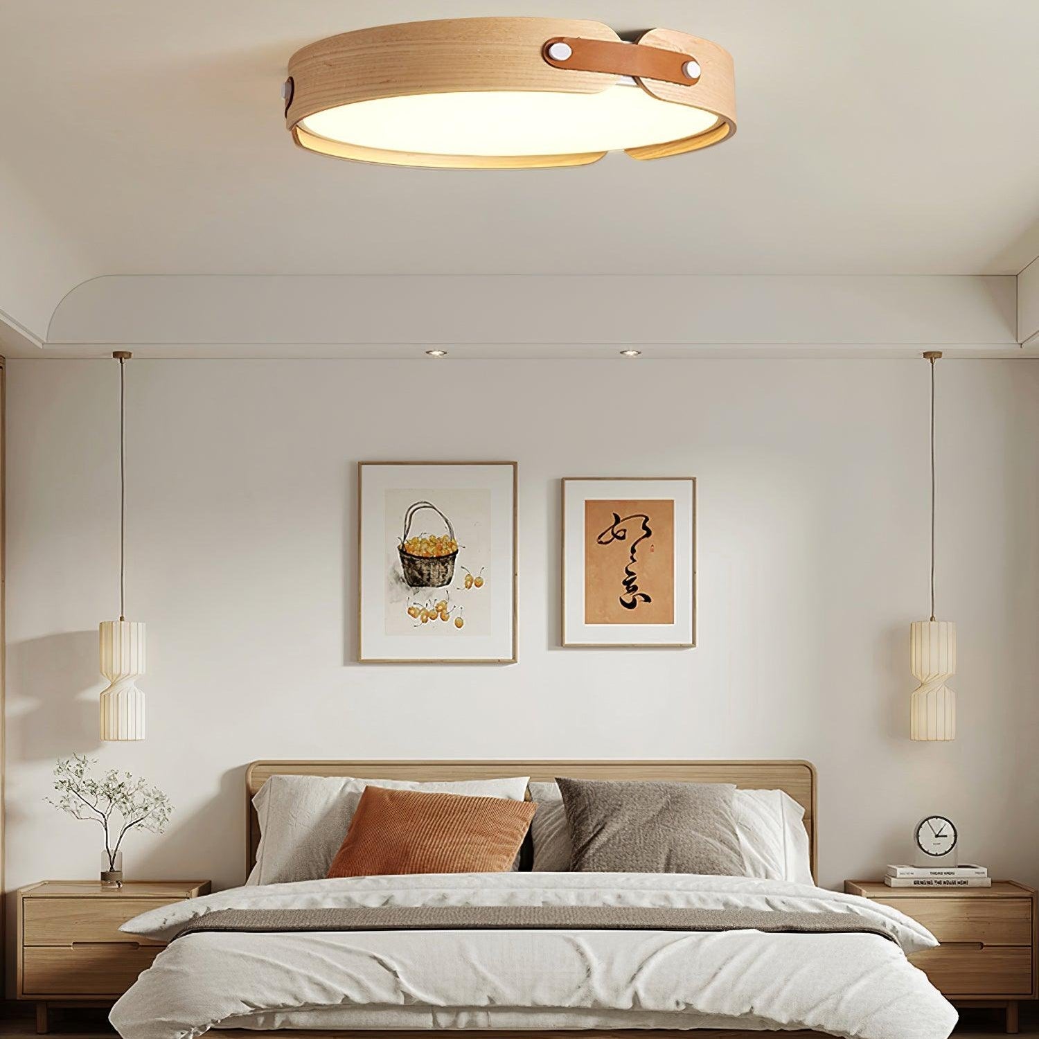 Echo Modern Minimalist Wood Ceiling Light - Neutral Decor