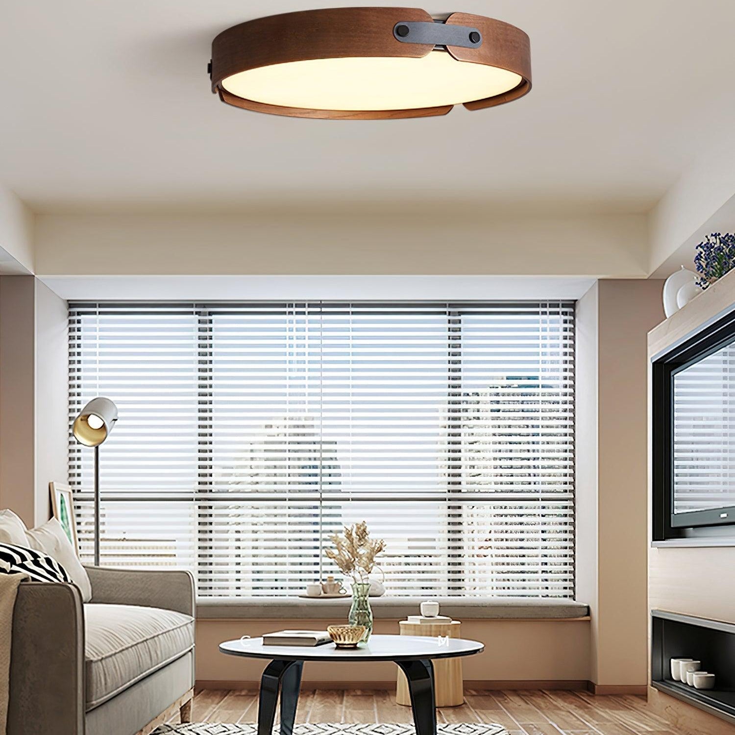 Echo Modern Minimalist Wood Ceiling Light - Neutral Decor