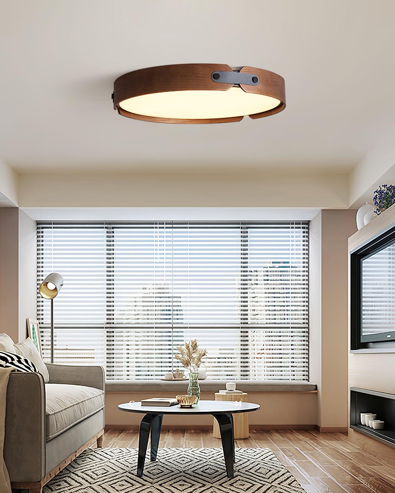 Rosestead Wood Flush Mount Ceiling Light