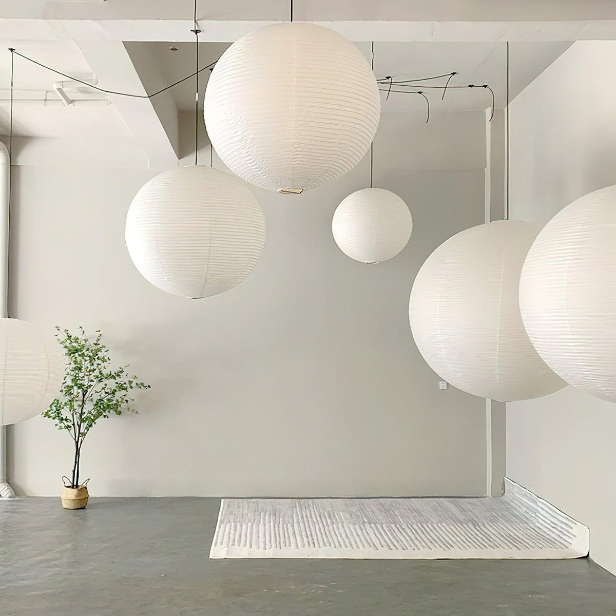 Niveriella Pendant Lamp Paper Lantern for Living Room
