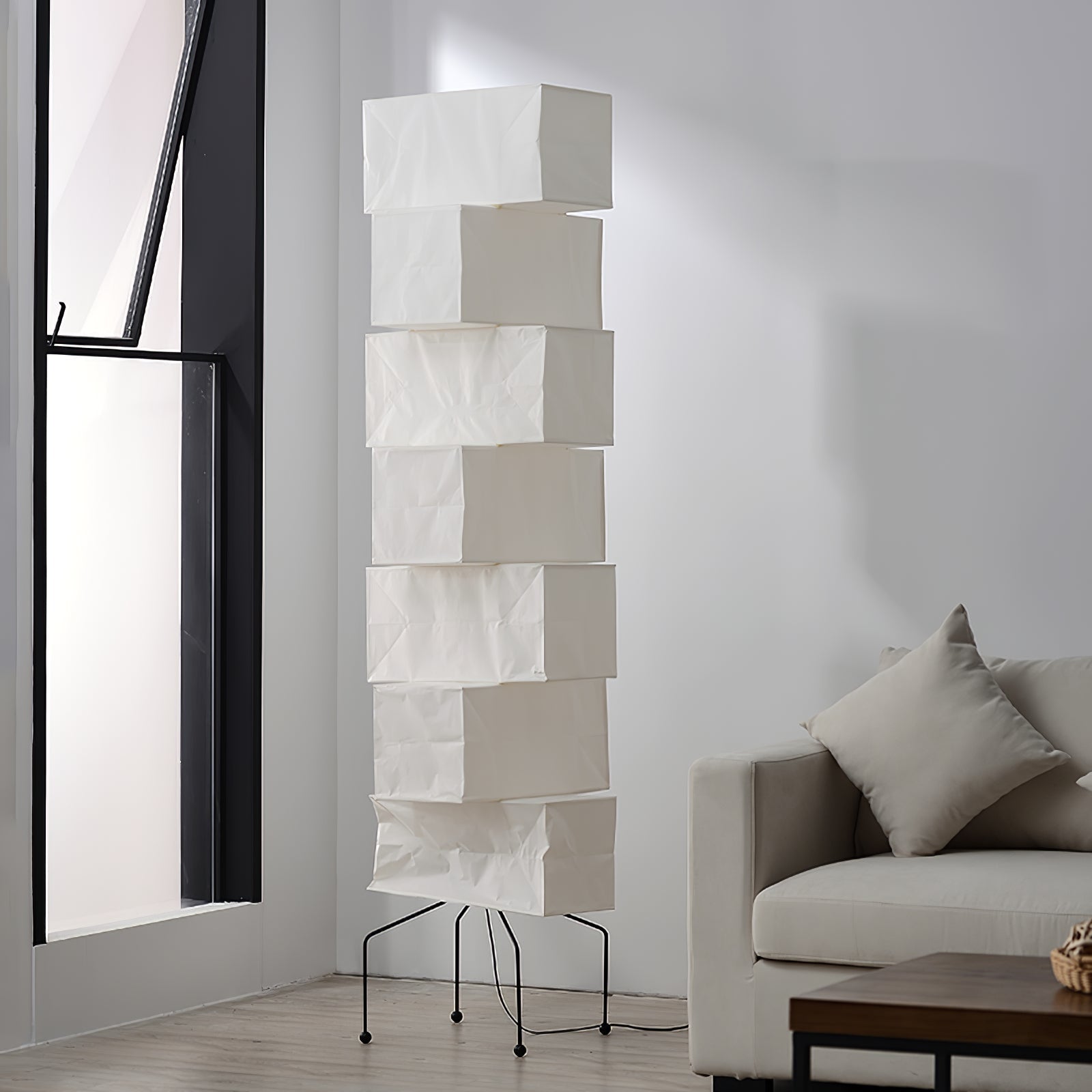 Avara Paper Floor Lamp - Neutral Decor