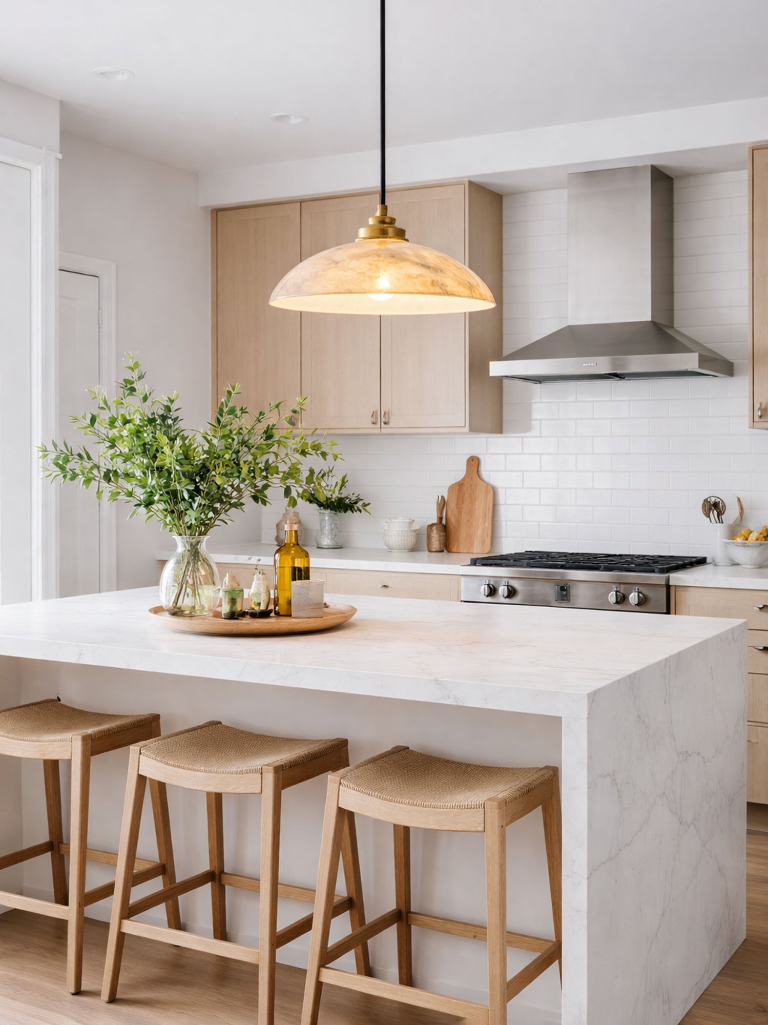Westmere Alabaster Dome Pendant Light