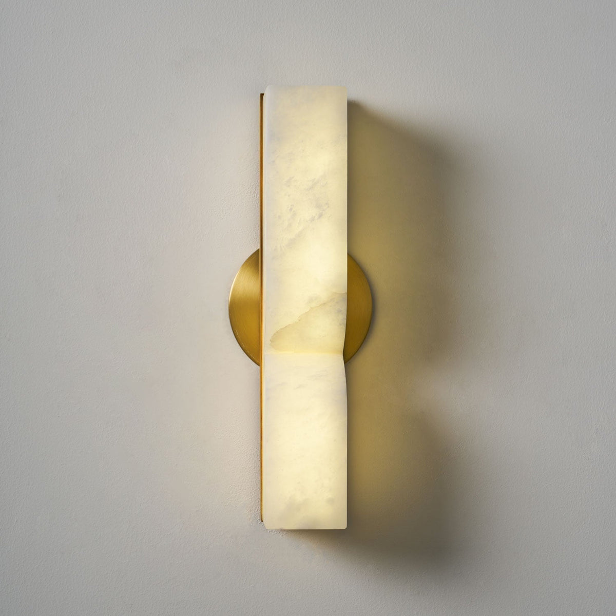 Lena Alabaster Rectangular Plug Wall Lamp
