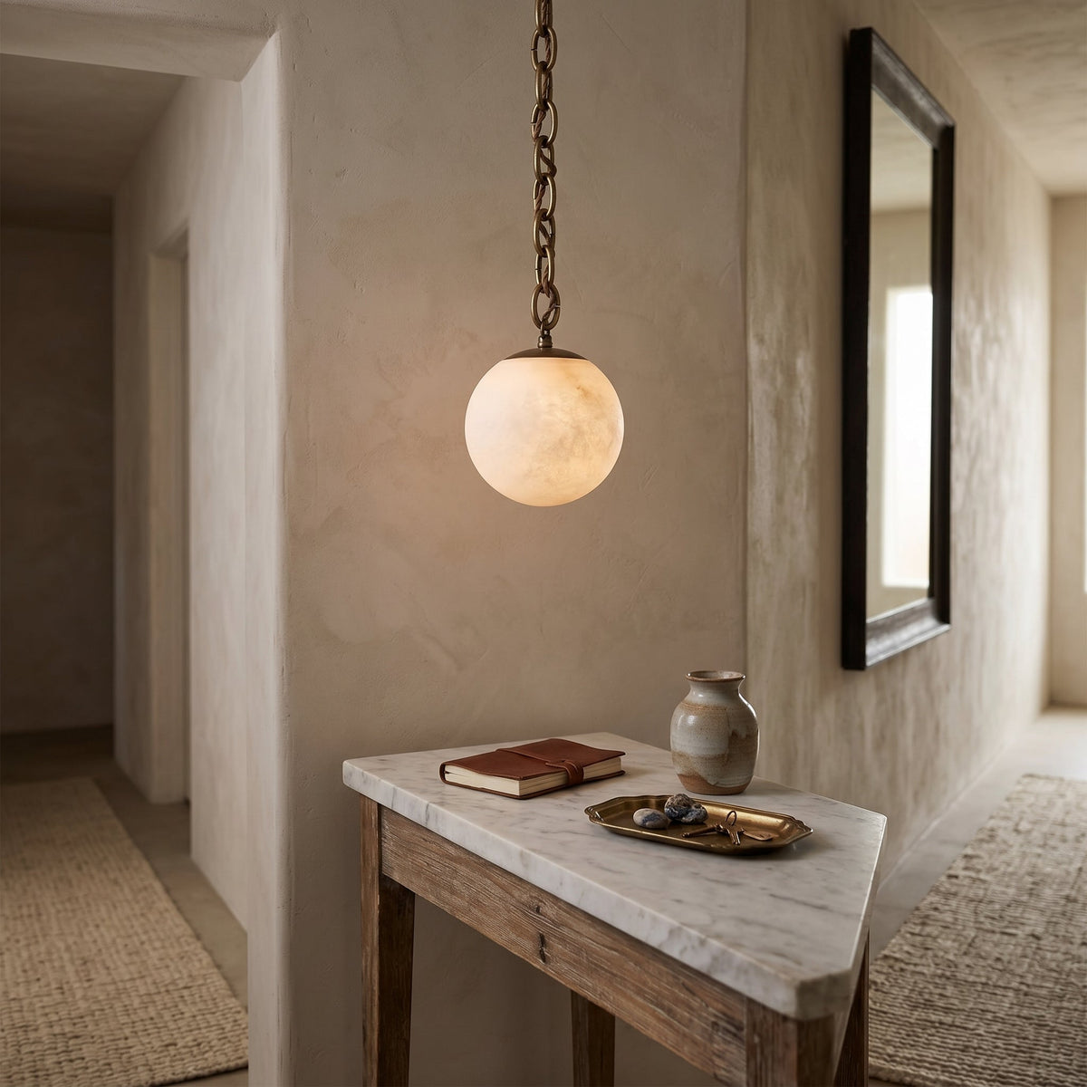 Marveil Alabaster Swag Pendant Lamp