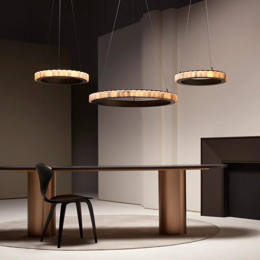 Aurelia Double Ring Alabaster Chandelier