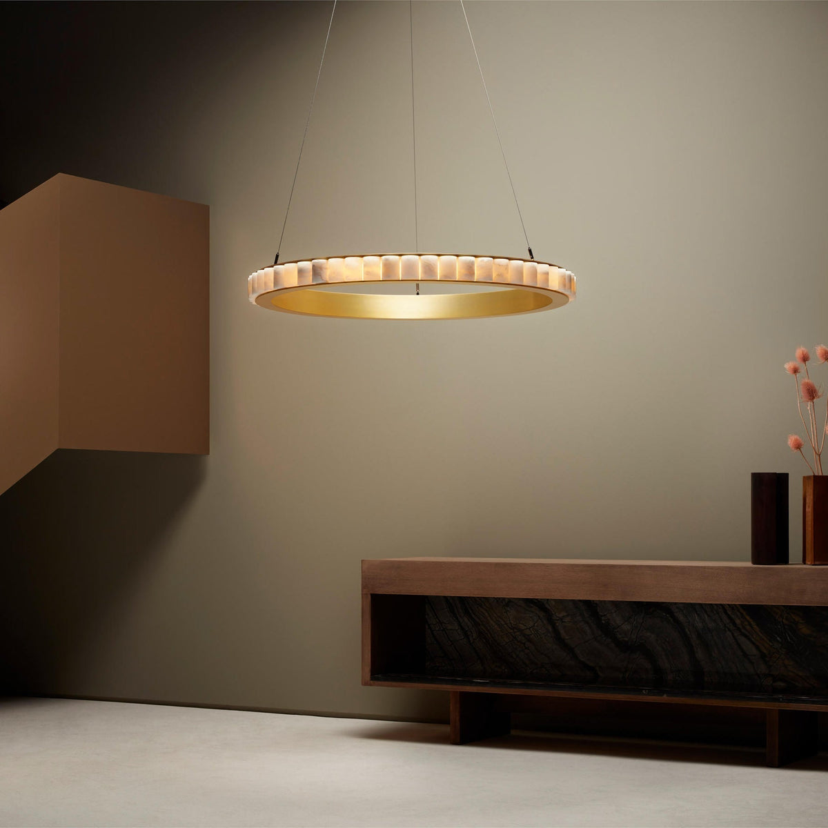Aurelia Double Ring Alabaster Chandelier