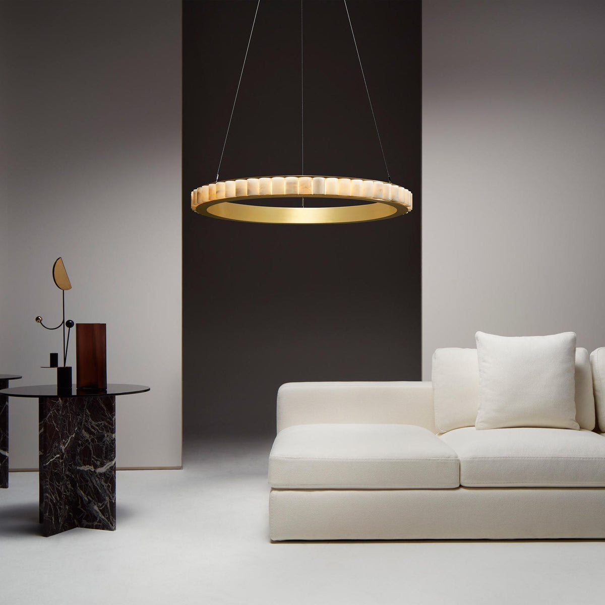 Aurelia Double Ring Alabaster Chandelier