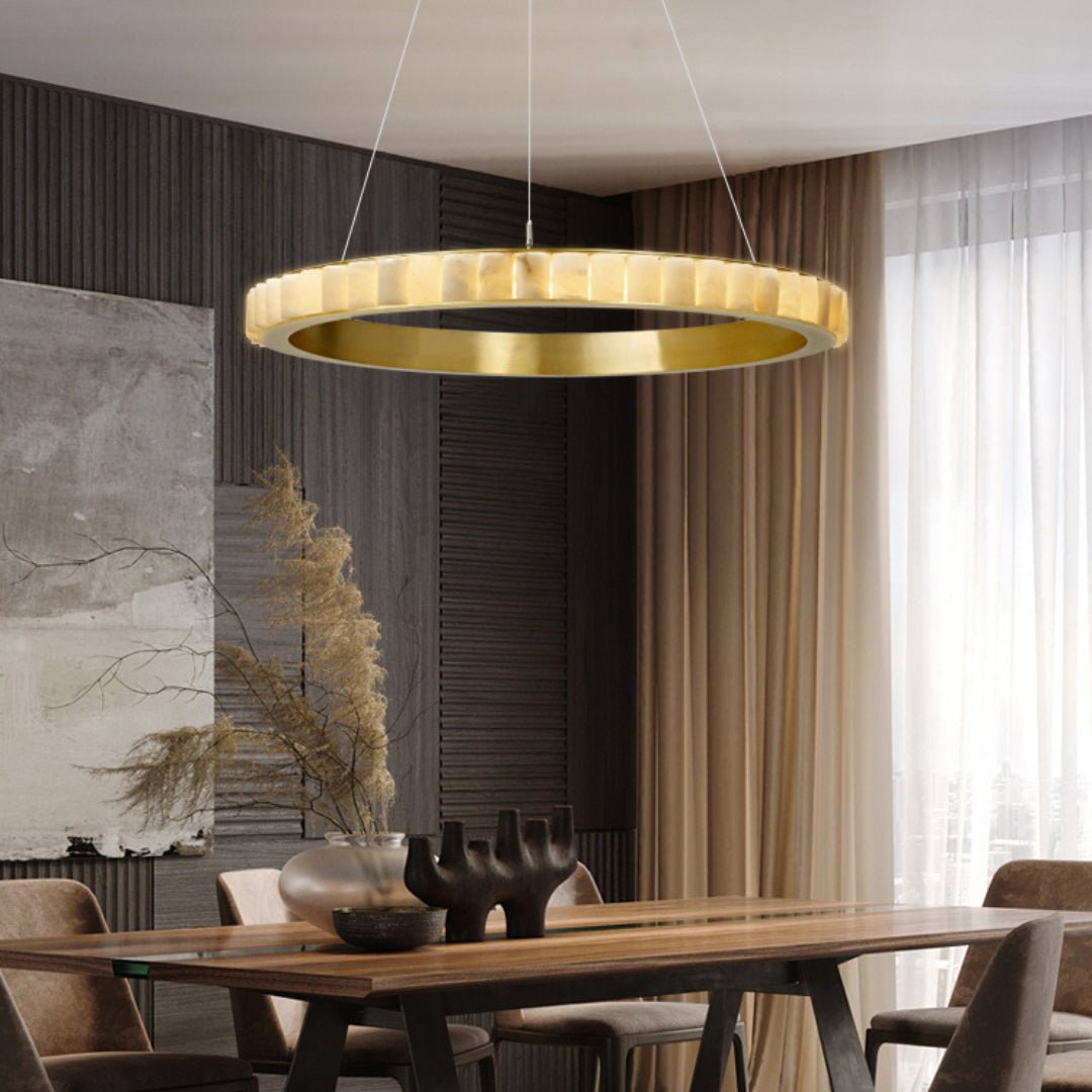Aurelia Double Ring Alabaster Chandelier