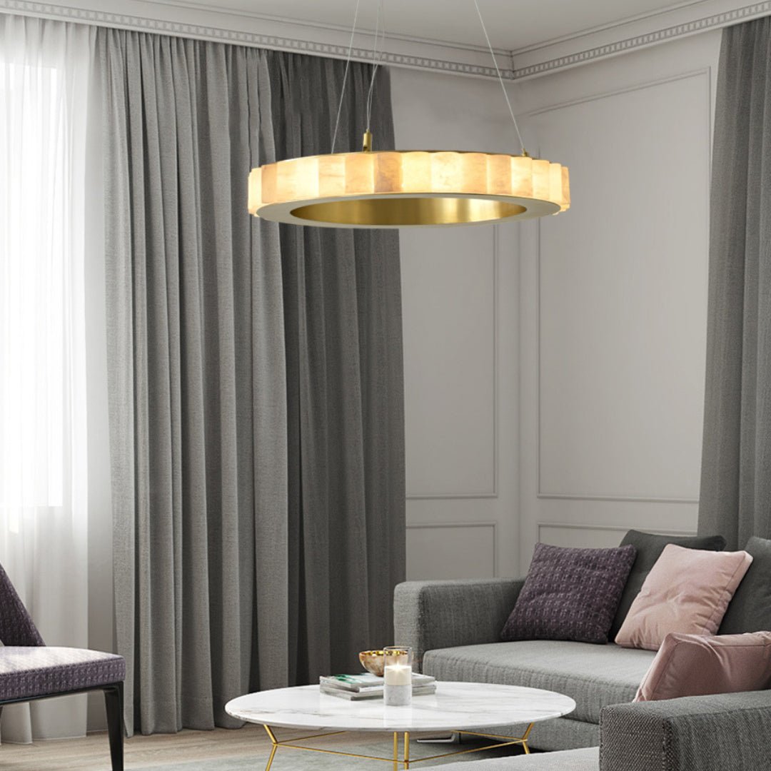 Aurelia Double Ring Alabaster Chandelier