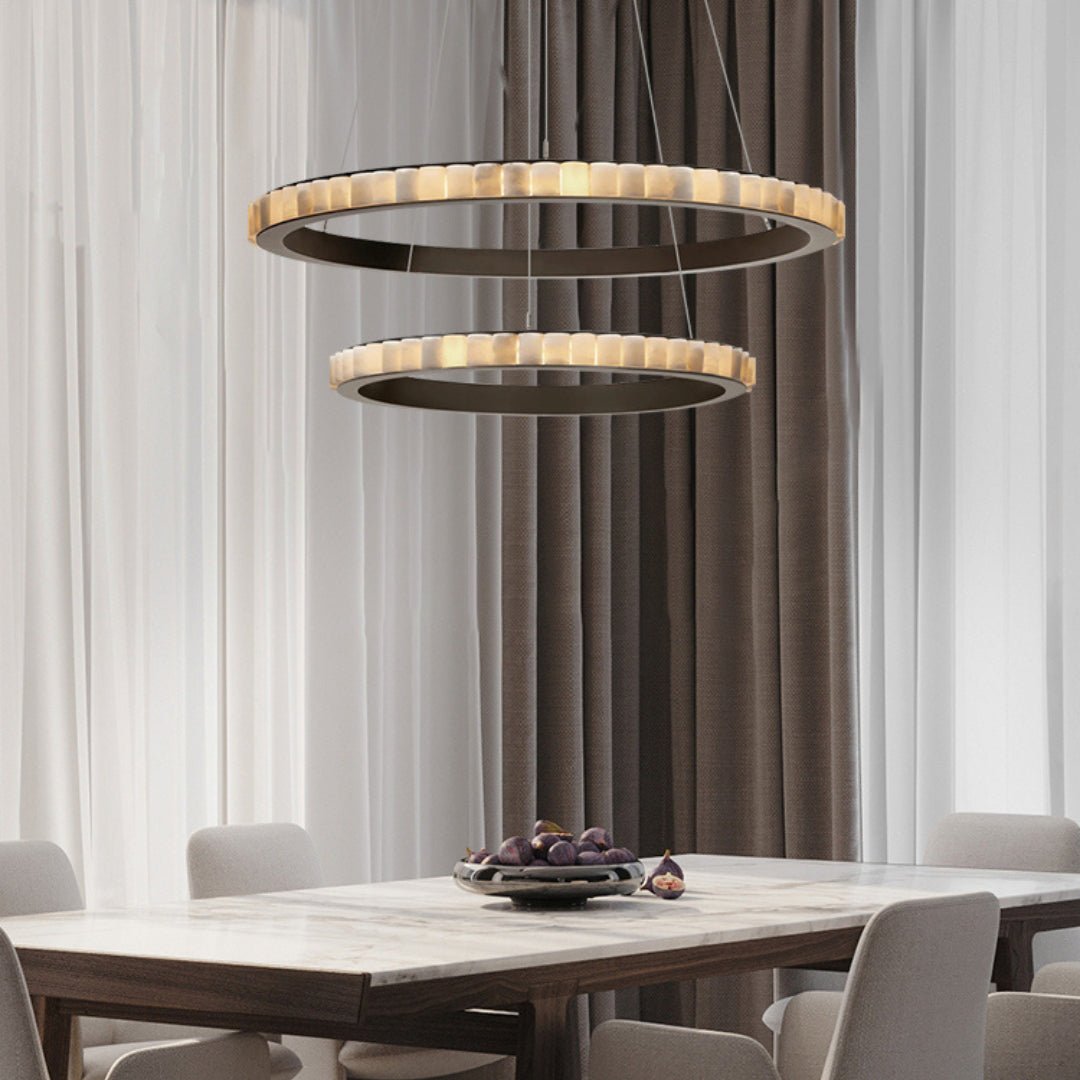 Aurelia Double Ring Alabaster Chandelier