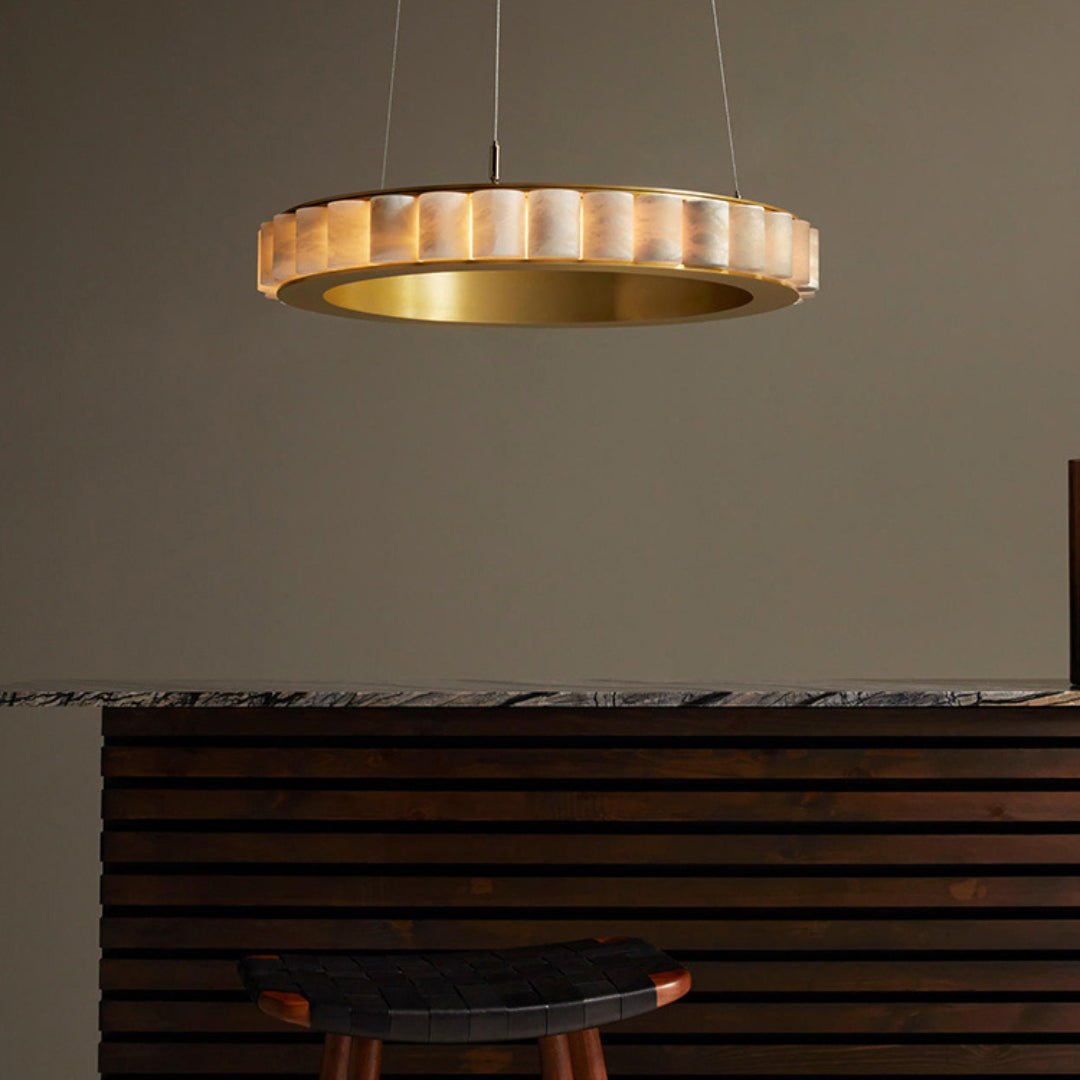 Aurelia Double Ring Alabaster Chandelier