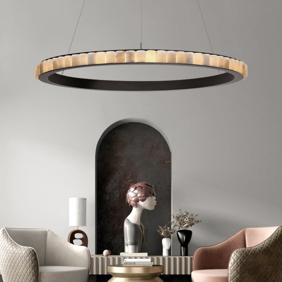 Aurelia Double Ring Alabaster Chandelier