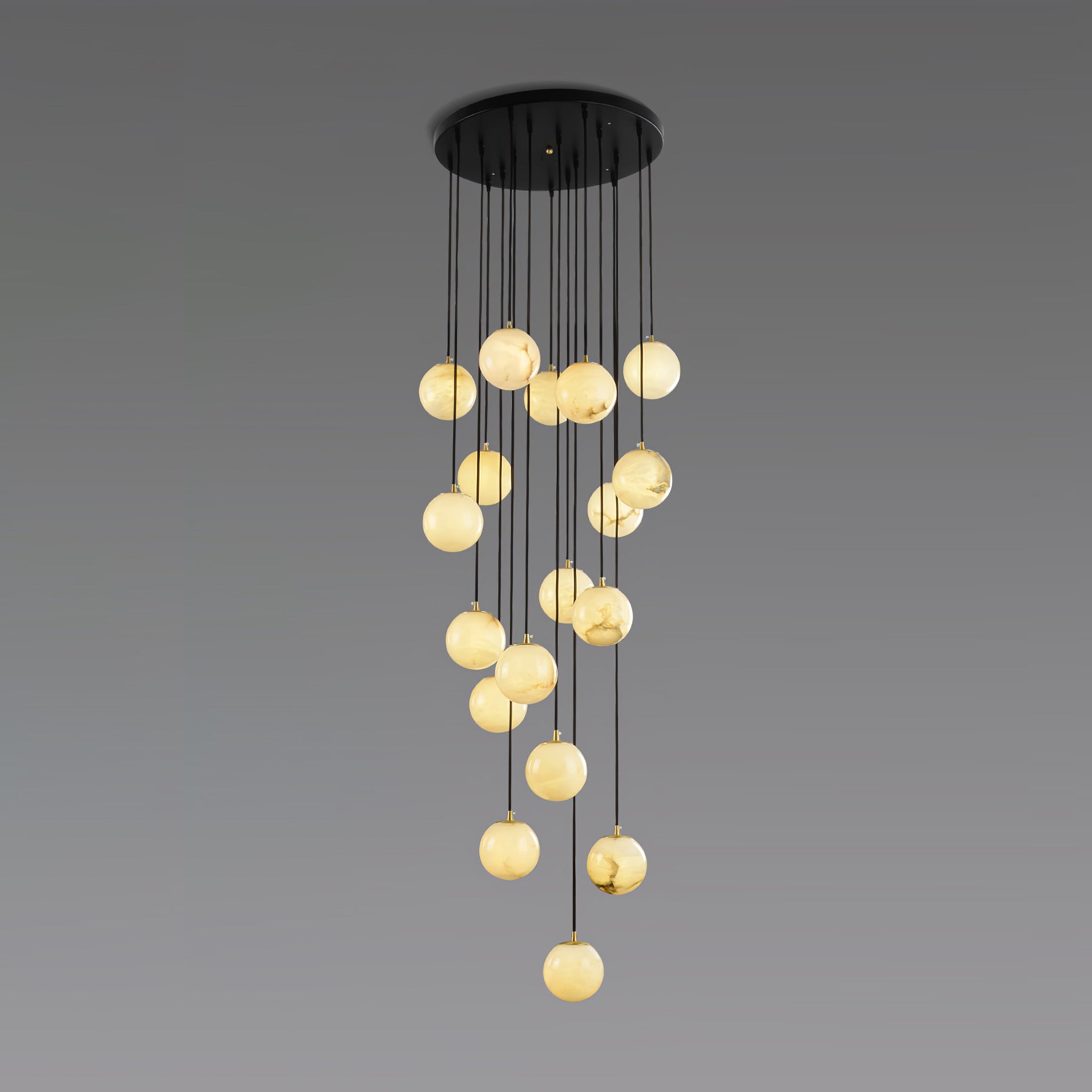 Gloruvye Balls Modern Cluster Alabaster Chandelier