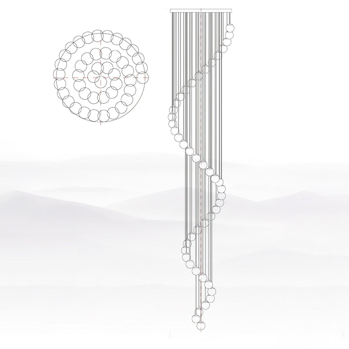 Sexta Alabaster Pendant Light Chandelier