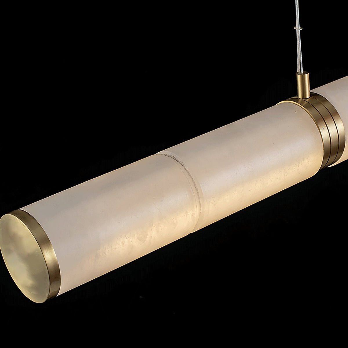 Gevrel Minimalist Alabaster Linear Pendant Light