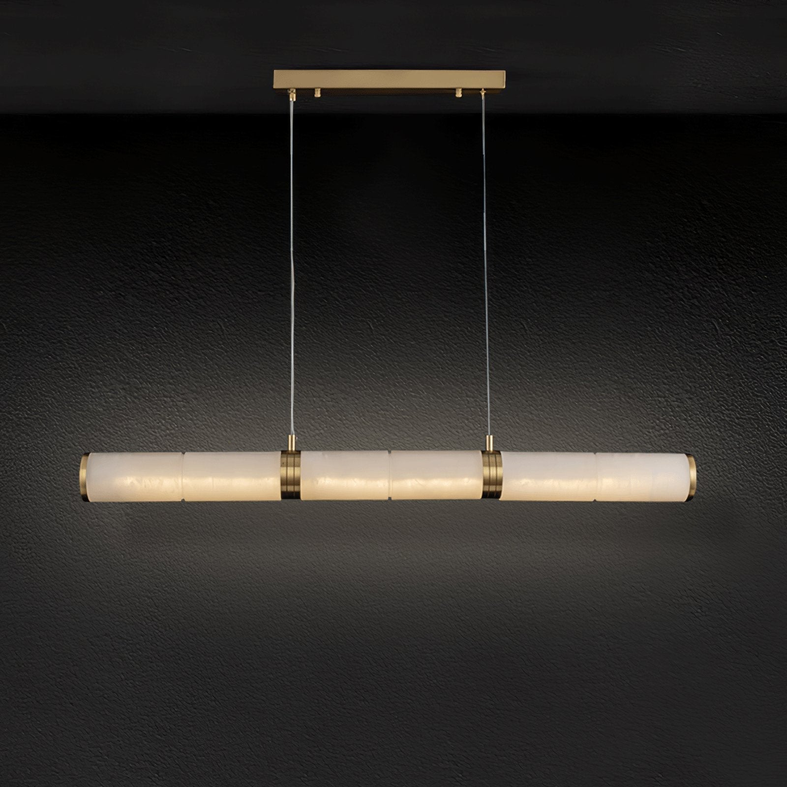 Gevrel Minimalist Alabaster Linear Pendant Light
