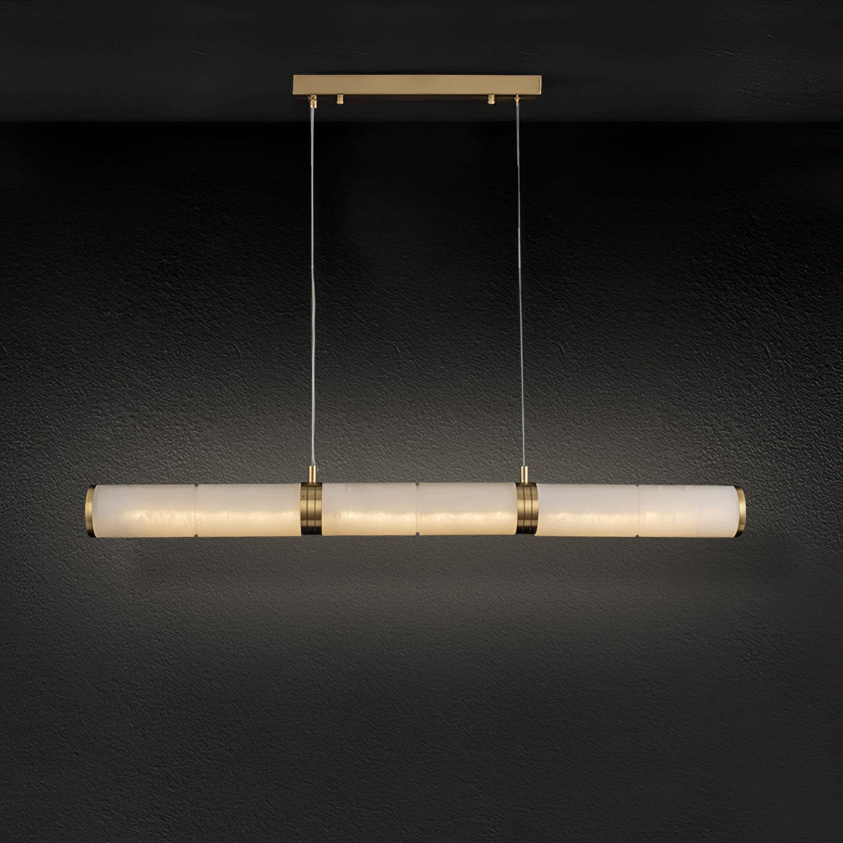 Gevrel Minimalist Alabaster Linear Pendant Light