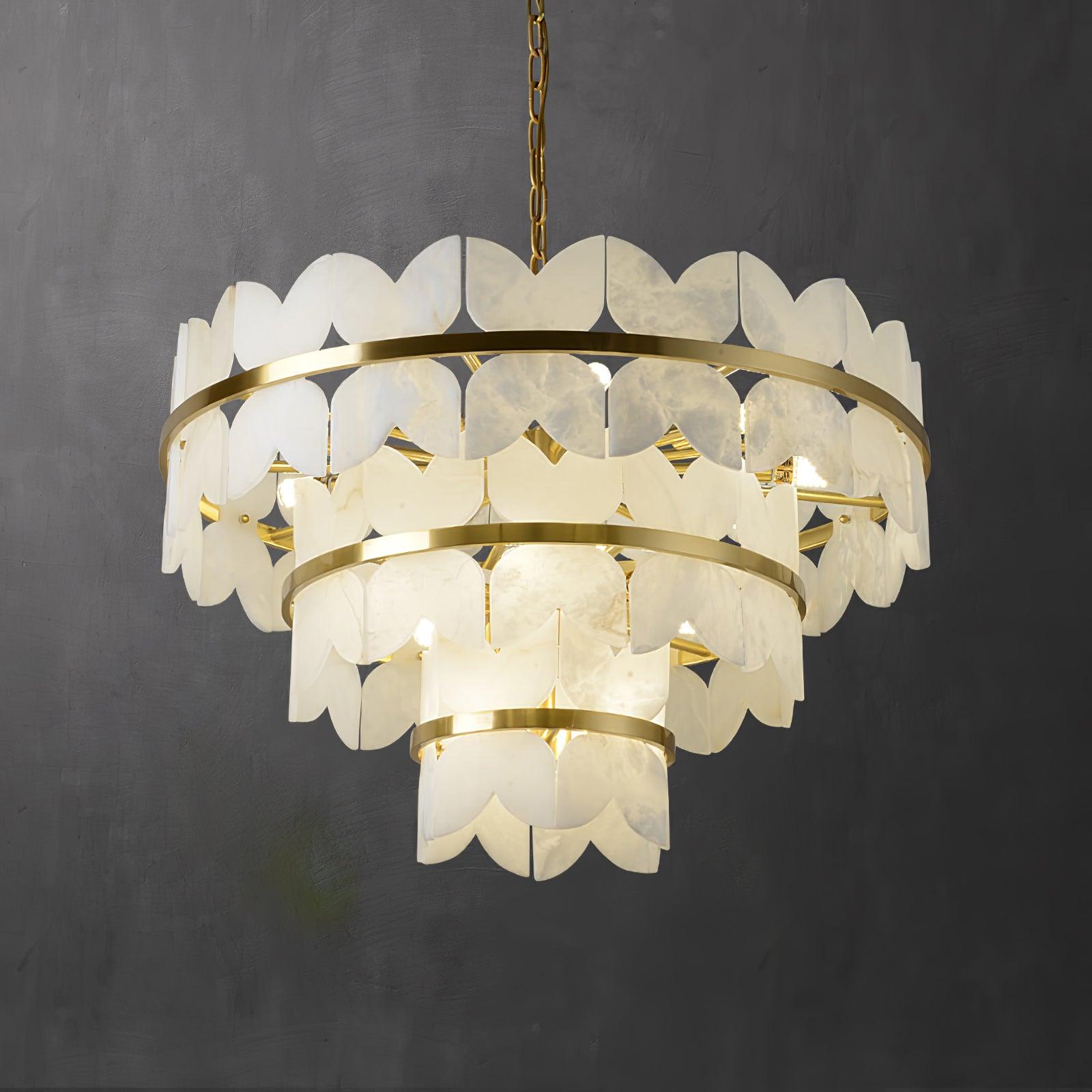 Seraphina Vintage Alabaster Chandelier Light