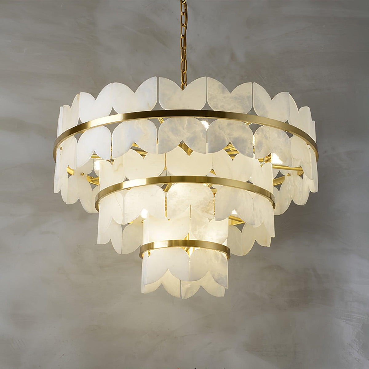 Seraphina Vintage Alabaster Chandelier Light
