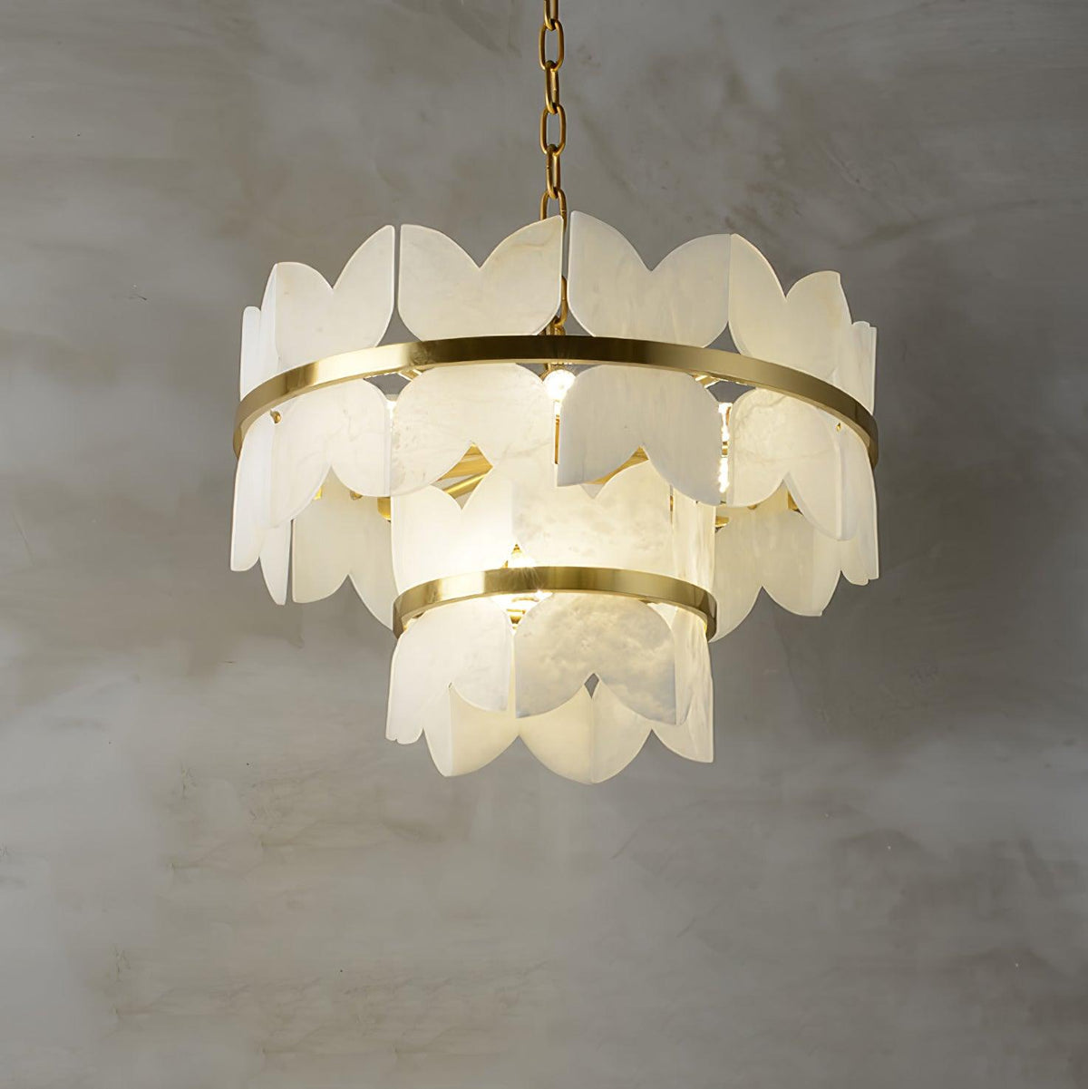 Seraphina Vintage Alabaster Chandelier Light