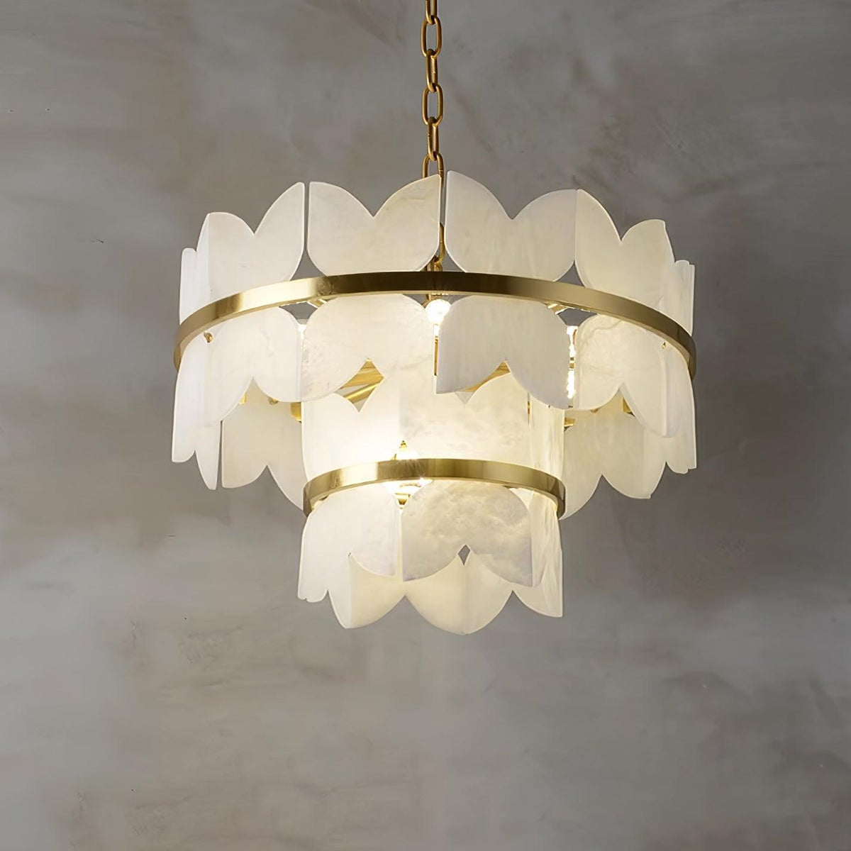 Seraphina Vintage Alabaster Chandelier Light