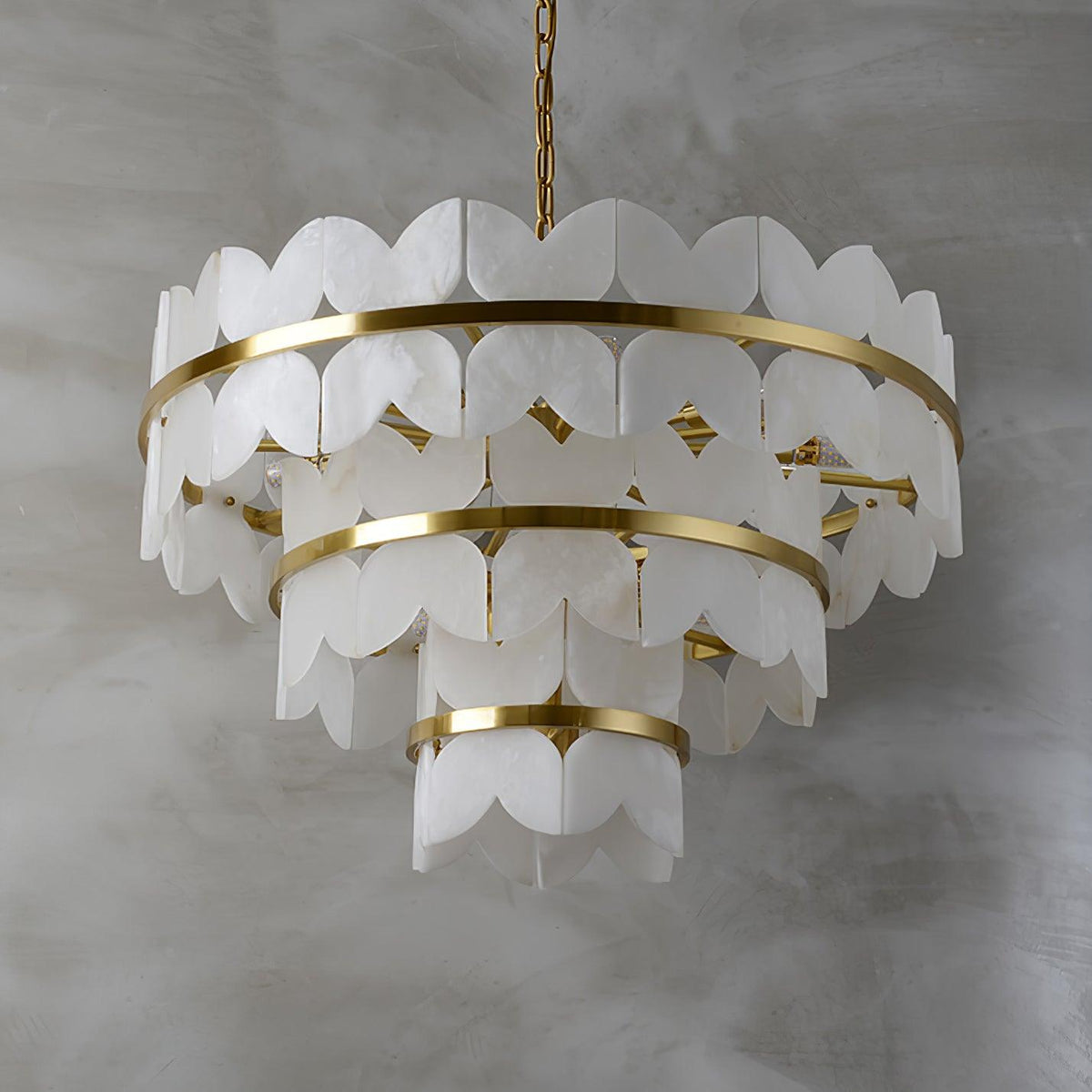 Seraphina Vintage Alabaster Chandelier Light
