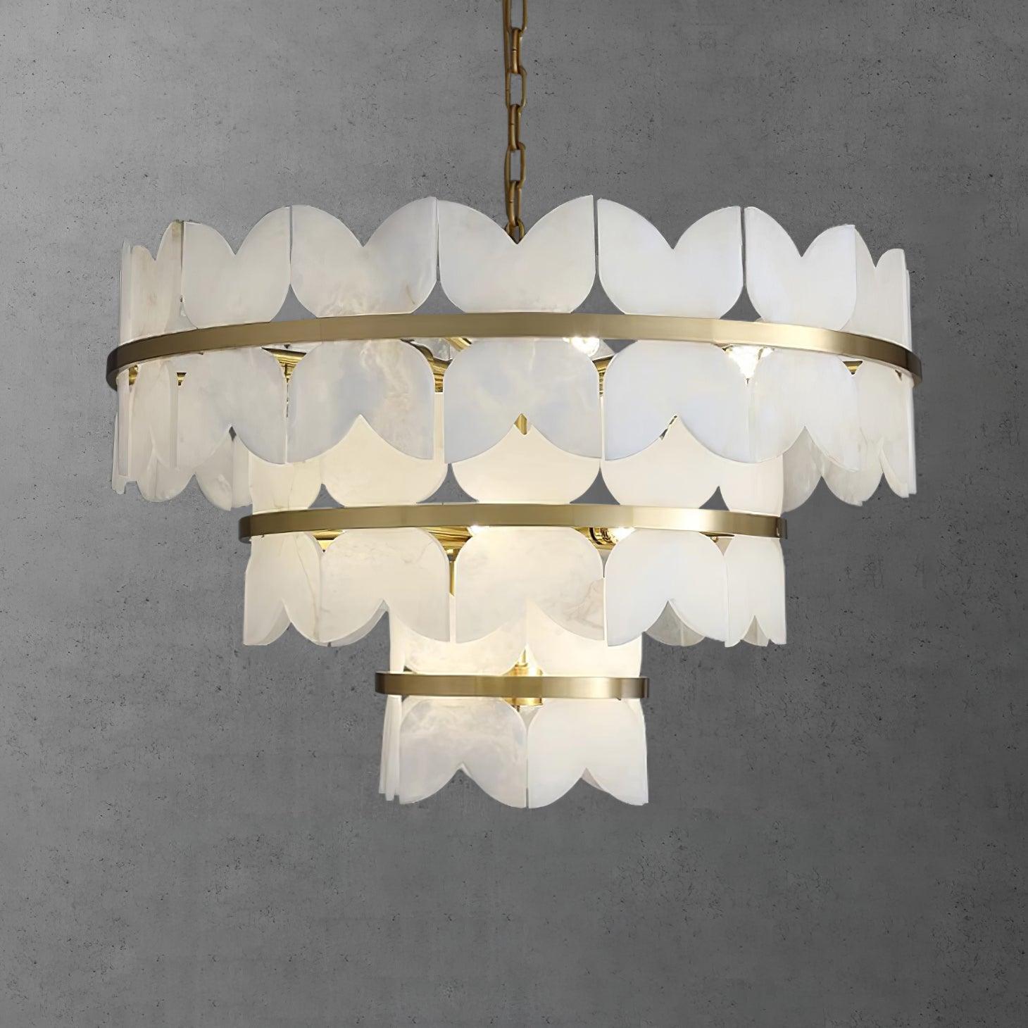 Seraphina Vintage Alabaster Chandelier Light