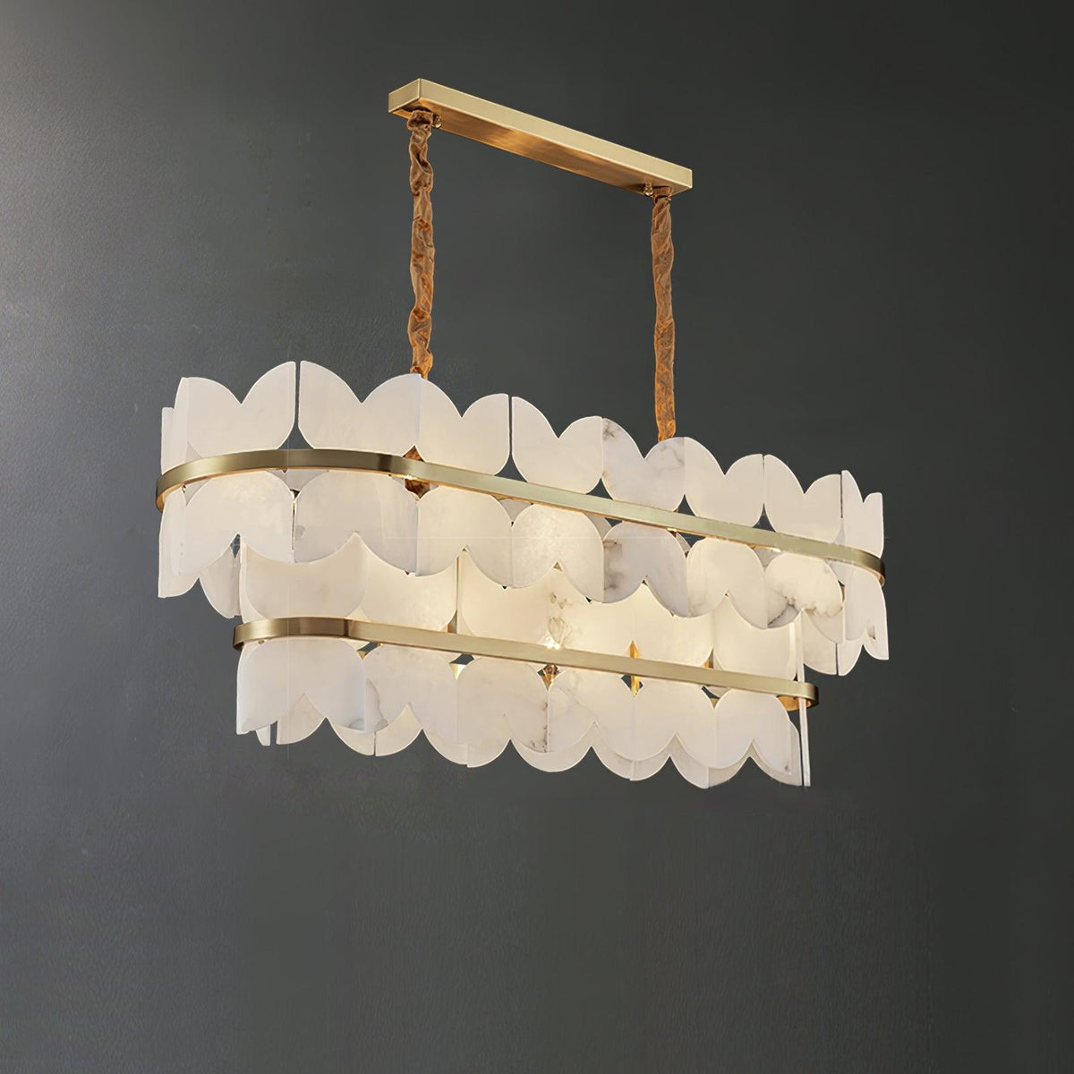Seraphina Vintage Alabaster Chandelier Light