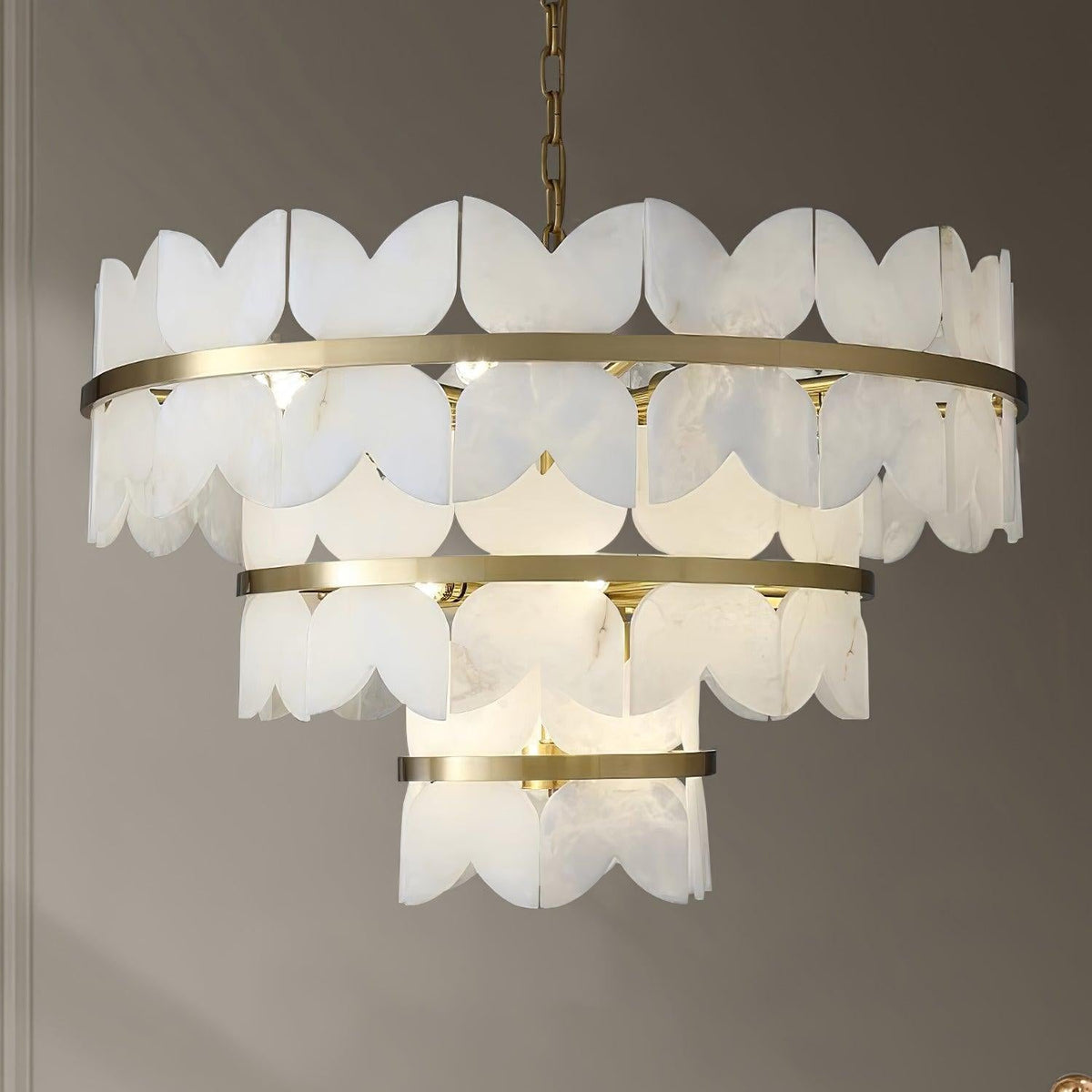Seraphina Vintage Alabaster Chandelier Light