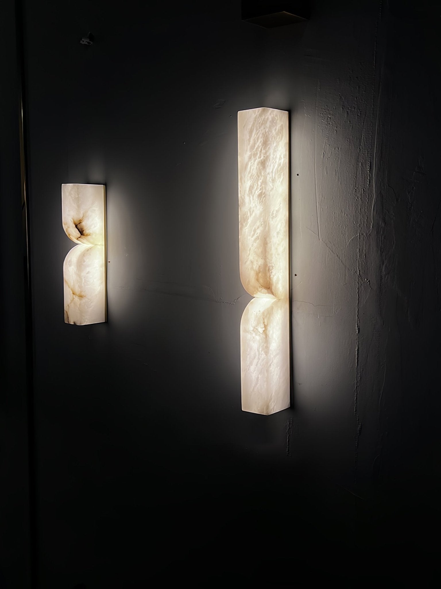 Lena Alabaster Rectangular Plug Wall Lamp