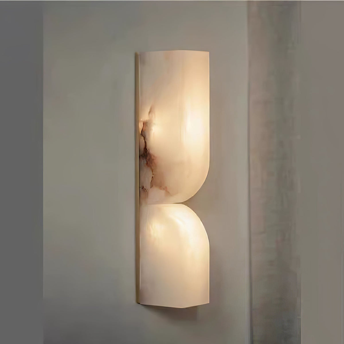 Lena Alabaster Rectangular Plug Wall Lamp
