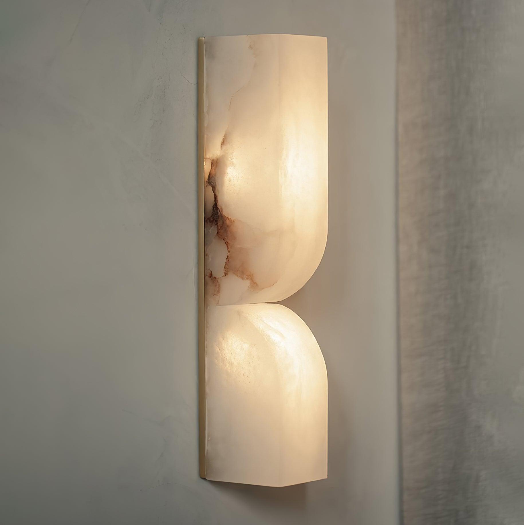 Lena Alabaster Rectangular Plug Wall Lamp