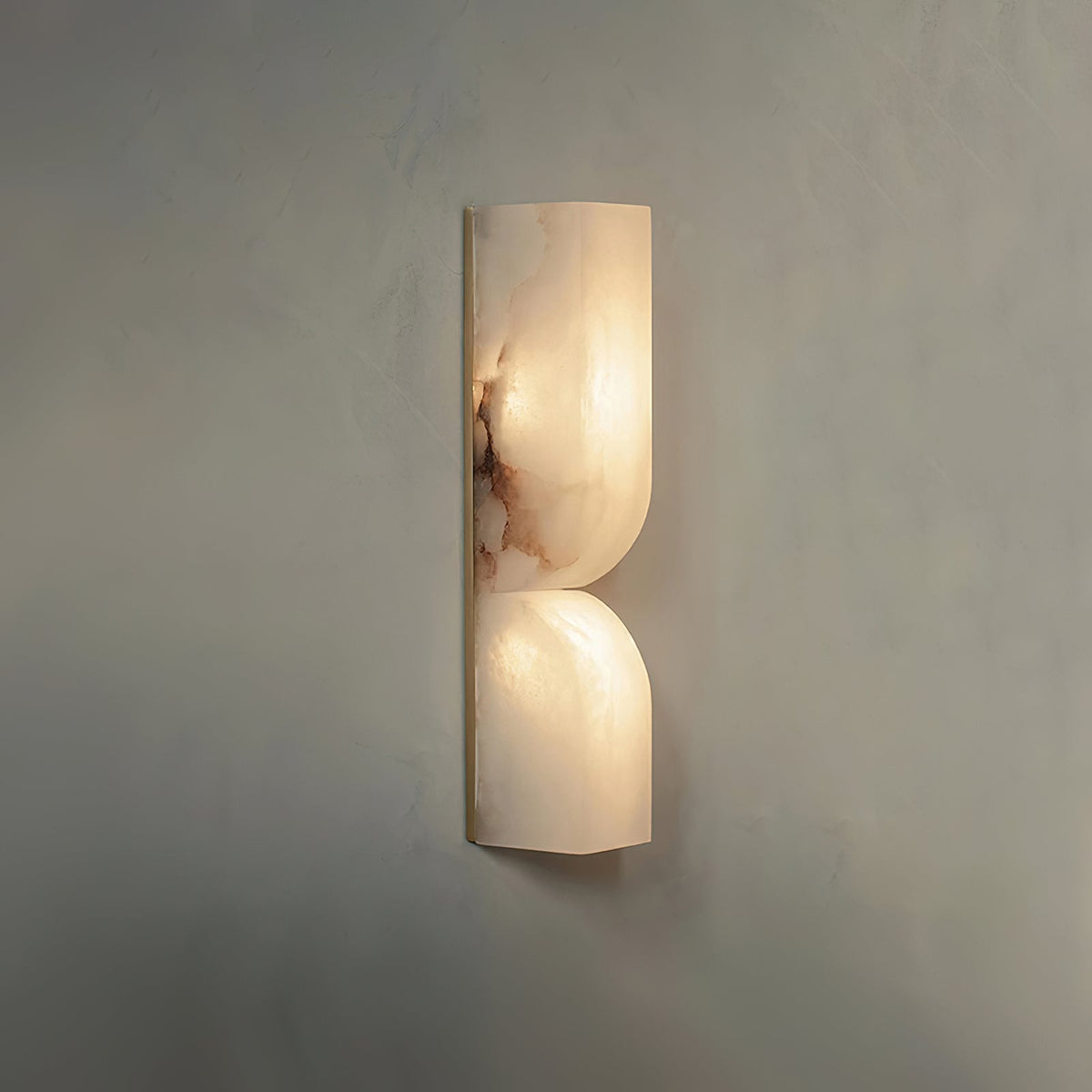 Lena Alabaster Rectangular Plug Wall Lamp