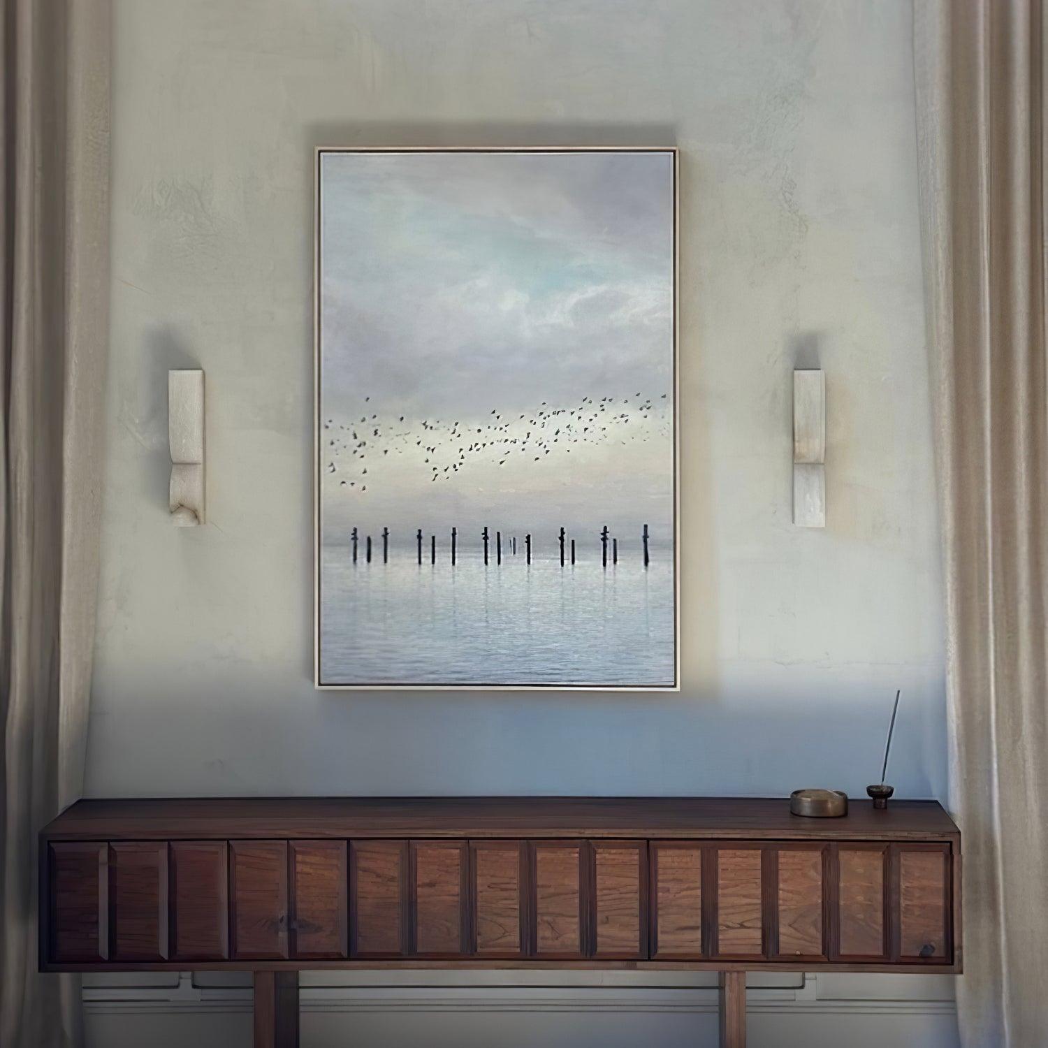 Niveelle Alabaster Rectangular Wall Lamp