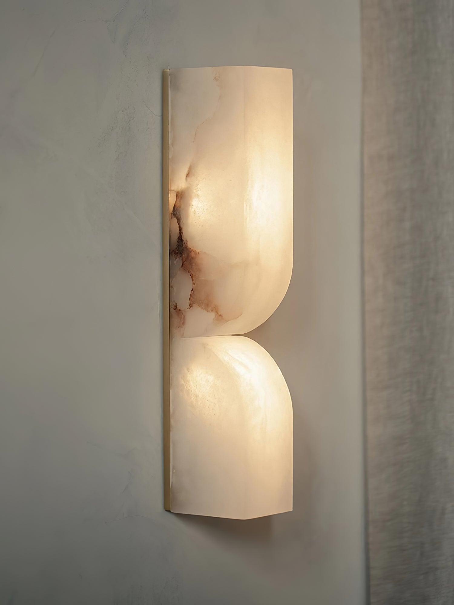 Lena Alabaster Rectangular Plug Wall Lamp