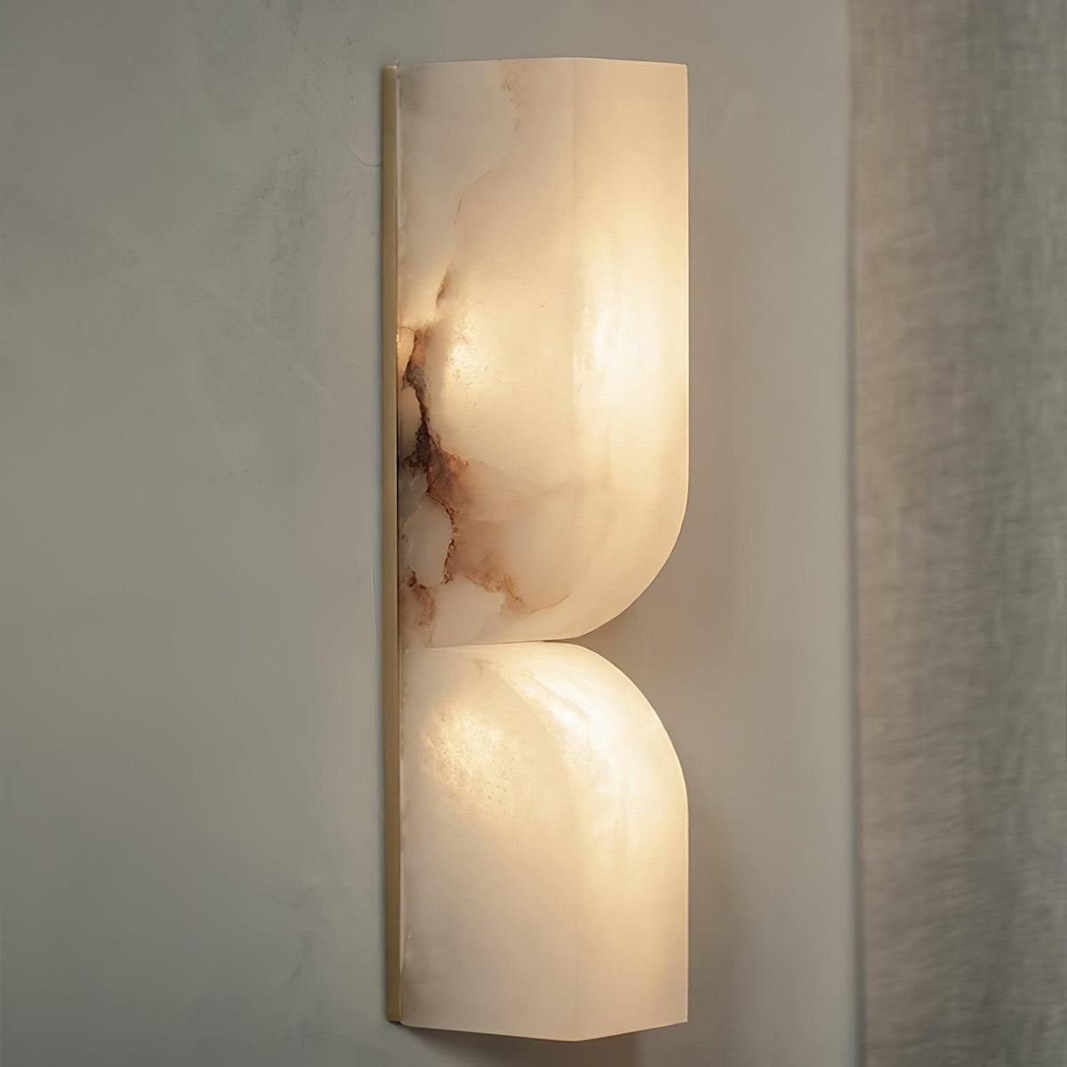 Lena Alabaster Rectangular Plug Wall Lamp