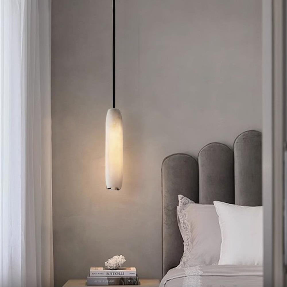 Orven Flute Modern Minimalist Alabaster Pendant Light