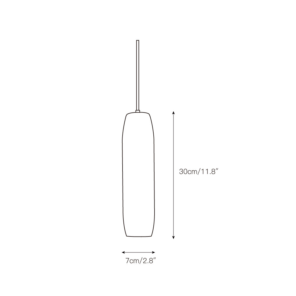 Orven Flute Modern Minimalist Alabaster Pendant Light