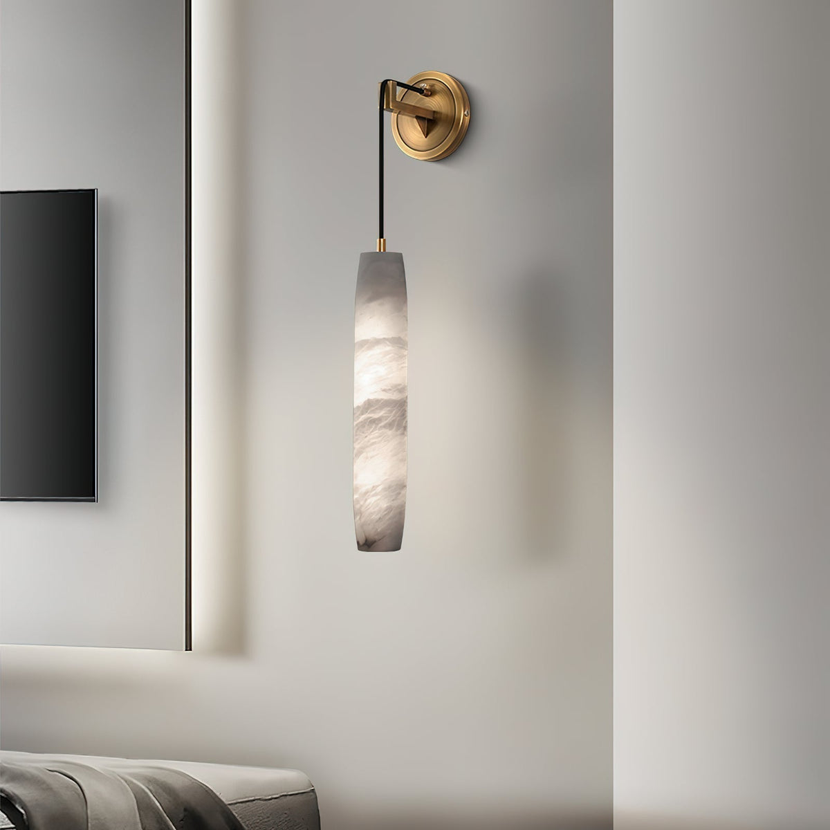 Alabaster Individual Creativity Flute Wall Lamp
