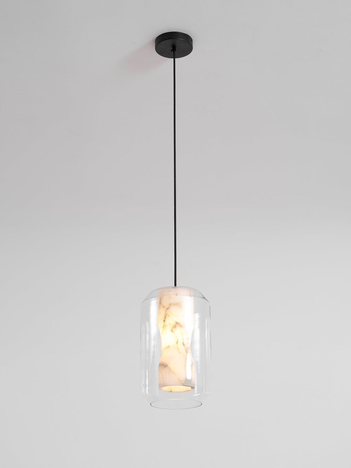 Edenborne Alabaster Glass Cylinder Pendant Light