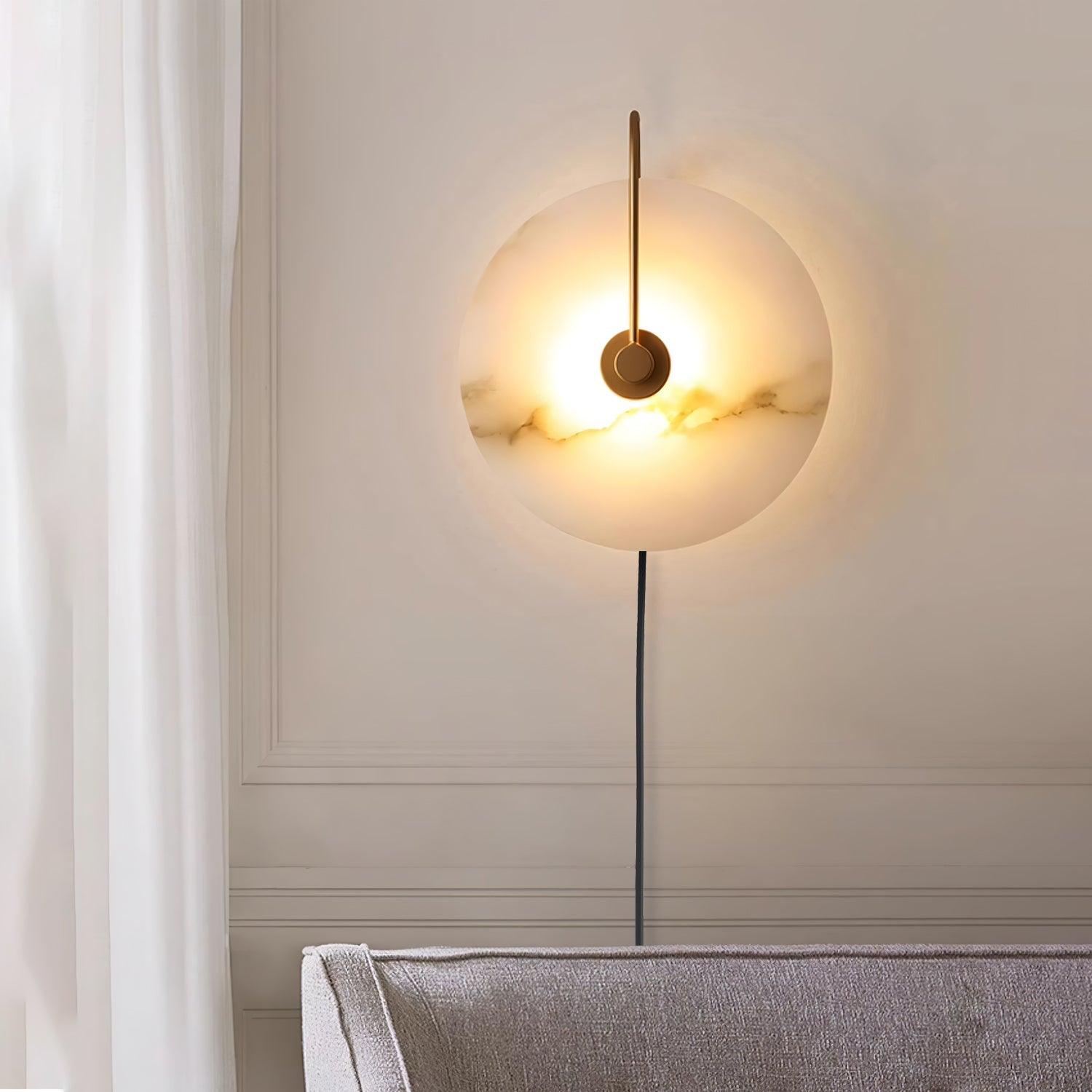 Ceraeyra Alabaster Globe Wall Light