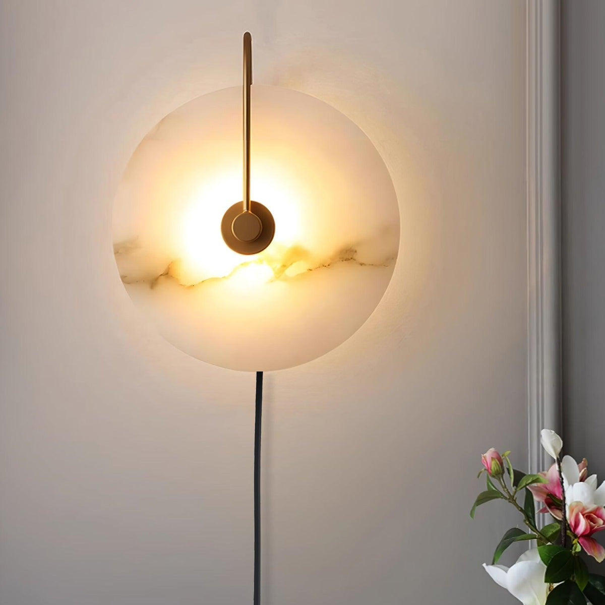 Ceraeyra Alabaster Globe Wall Light