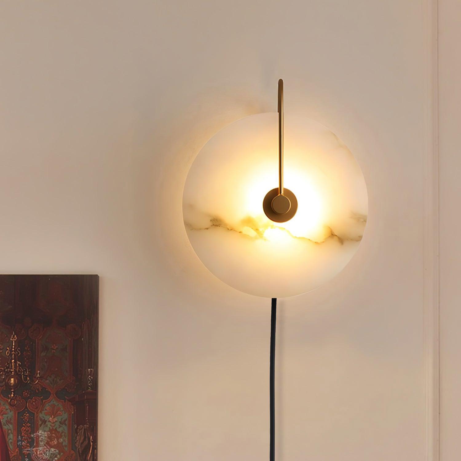 Ceraeyra Alabaster Globe Wall Light - Neutral Decor