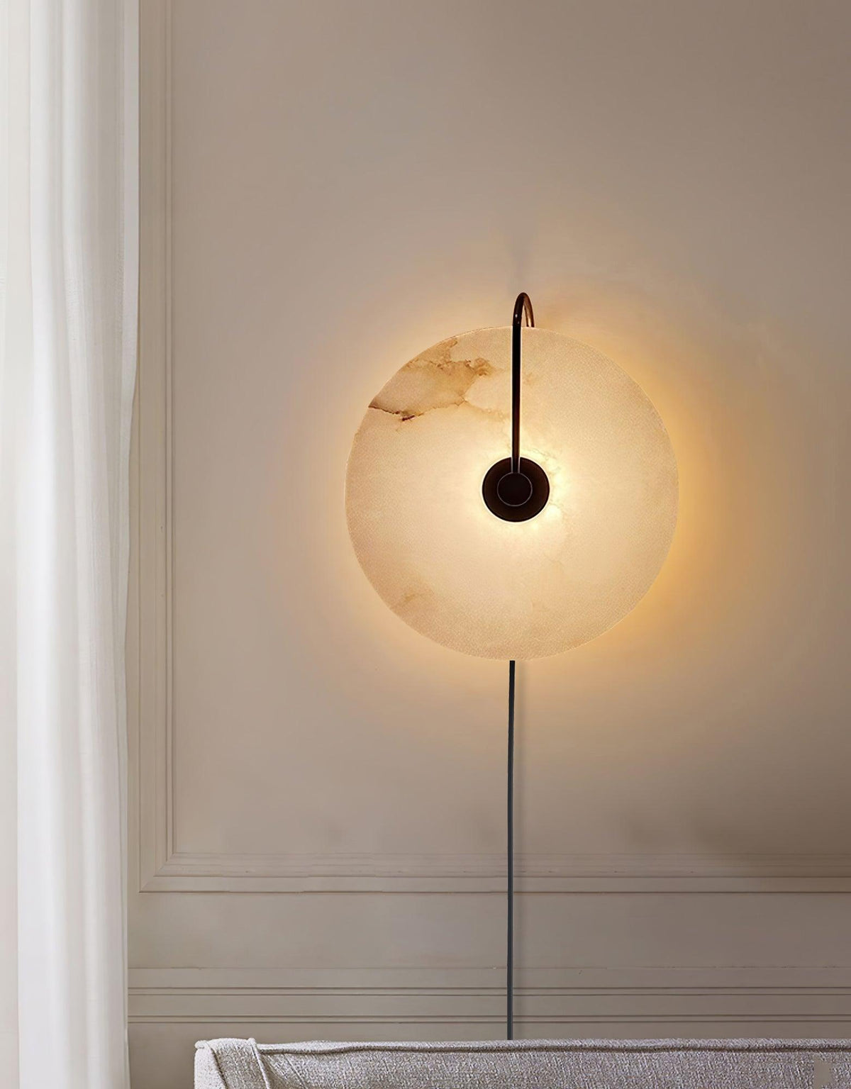 Ceraeyra Alabaster Globe Wall Light