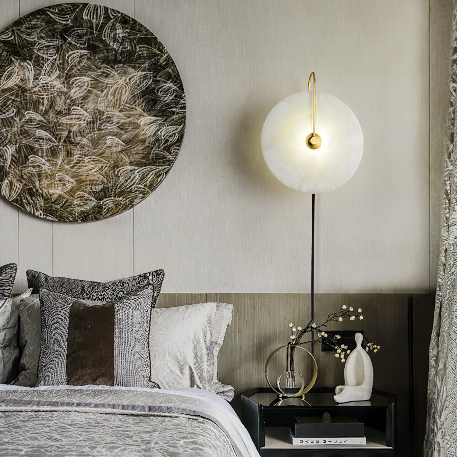 Ceraeyra Alabaster Globe Wall Light