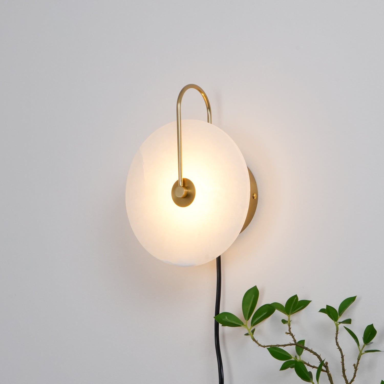 Ceraeyra Alabaster Globe Wall Light